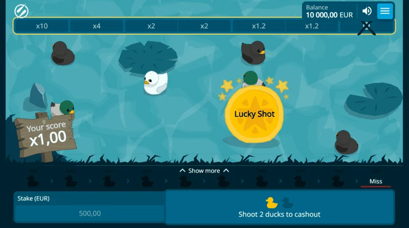 Exploding Ducks - momento del colpo riuscito a un'anatra